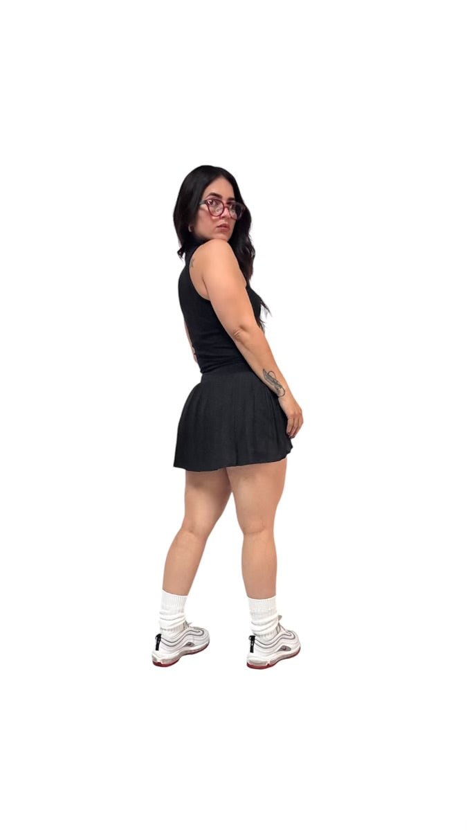 Black skirt set