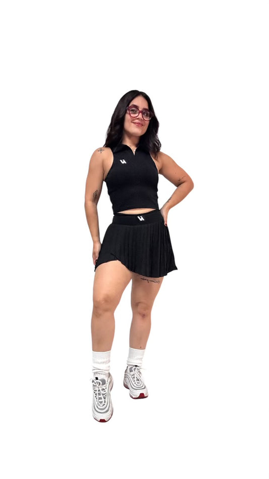 Black skirt set