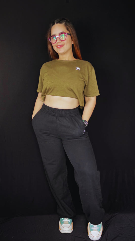 Olive crop top